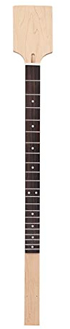 Manche de Guitare à 21 Frettes de 79.5cm, Manche en Bois D'érable inachevé en Palissandre pour Bricolage Boîte à Cigares, Partie de Guitare Basse