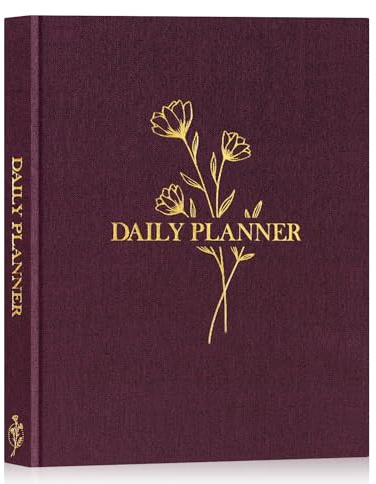 Lanpn Planificador Agenda Diaria, Daily To Do List Planner Cuaderno Diario Lista de Tareas Pendientes Sin Fecha, Planificación Bloc de Notas Lista de Citas para Mujer Hombre Oficina Escuela, Morado