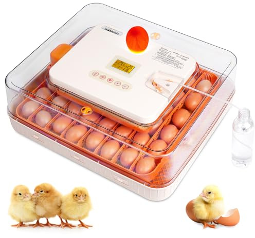 MOGOULUA 56 Egg Incubator Fully Automatic Incubator Dual Electric Egg Brooding Machine for Silkies Egg Candler Auto-turning Incubator Bird Hatching Machine