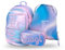 Baagl Schulrucksack Set Jungen Mädchen 3 Teilig, Schultasche für Grundschule Volksschule, Grundschule Ranzen mit Brustgurt, Ergonomischer Schulranzen (Sky)