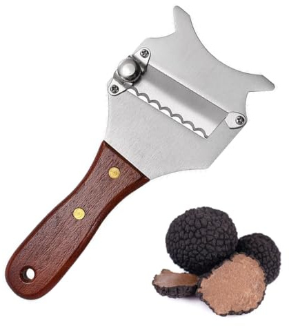 ZORVYN 1 pieza Rebanador De Trufa, Cortador De Trufas, Laminador, Cuchilla Ajustable, Acero Inoxidable, Trufa, Queso, Champiñones, Cuchillos para Queso, para La Cocina Casera (8 x 19.5 cm)