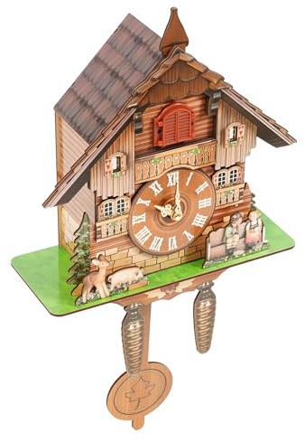 Tagowao Reloj de pared de cuco de madera con pilas para hoteles, oficinas, salones