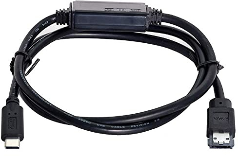 Wadakada ESATA to USB C Cable USB Type C Male Host to ESATA ESATAp HDD Cable for Laptop PC