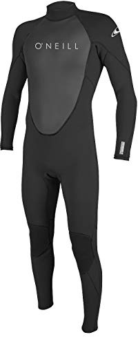 O'Neill Men's Reactor-2 3:2mm Back Zip Full Wetsuit, Lightweight Warmth with Good Flexibility for Surfing, Paddleboarding, Kayaking, Black/Black, Medium