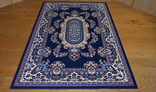 Tappeto Classico Orientale Persiano Soggiorno Camera Royal ManoLana 63CH 4Colori (Blu, 100x200)
