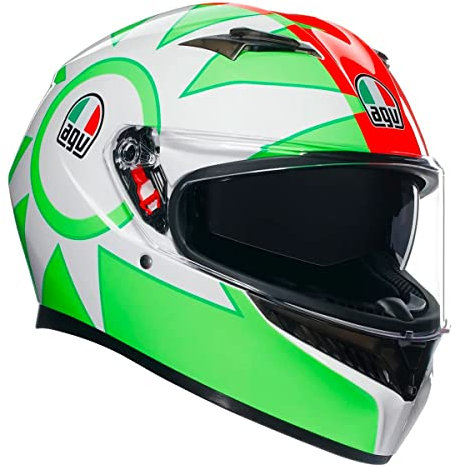 AGV K3 Rossi Mugello 2018 Helm (White/Red/Grey,XS (53/54))