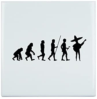 Fabulous Carreau Céramique Décoratif 15,2 x 15,2 cm - Evolution Mariachi Mexique Musique Instrument Musicien