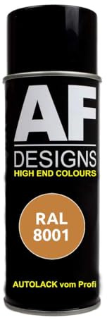 RAL8001 OCKERBRAUN Spraydose matt Lackspray Sprühdose DIY Autolack