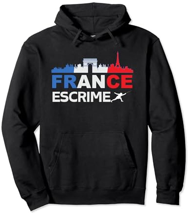 France Drapeau Escrime Cadeau Maillot Escrime France Sweat à Capuche