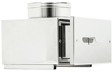 ALLINOX Camera Per Raccolta Ceneri Ispezione Per Canna Fumaria In ACCIAIO INOX Con Cassetto Per Pulizia Incombusti Sistema Camino o Stufa MADE IN ITALY (DN 160)