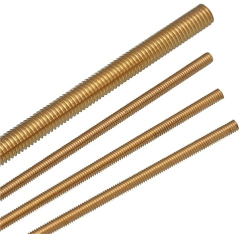 DLNTXFDG 1/2/3 Pezzi M2 M2.5 M3 M4 M5 M6 M8 M10 M12 Barra filettata in Ottone Barra di Rame Perno(M5x250mm-1pcs)