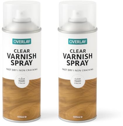 Lizzy Auto Spray Paint Clear Varnish Matte Finish 400ml | Fast Drying Protective Top Coat for Wood, Metal, Plastic & DIY Projects | UV Resistant, Durable Seal, Indoor & Outdoor Use (400ml (Pack of 2))