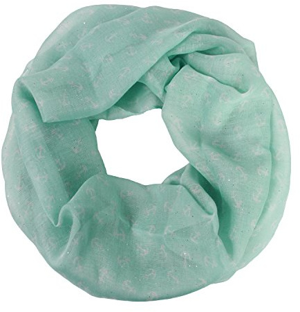 Glamexx24 sommarsjal rund sjal sjal loop tyg viskos ankare tryck