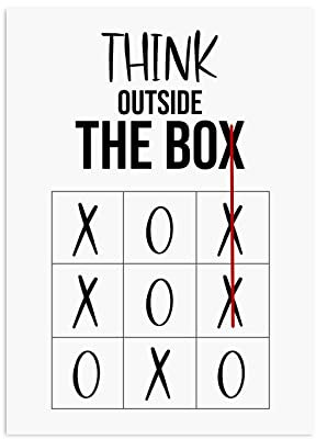 Nastami Postkarte Think outside the BOX Motivationskarte lustig Sprüche Postkarte lustig