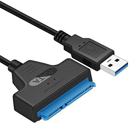 Adattatore Convertitore USB 3.0 A SATA 22Pin - Cavo SATA 3 USB 3.0 per HDD SSD - Collegamento per Hard Disk 2.5 Pollici Nice