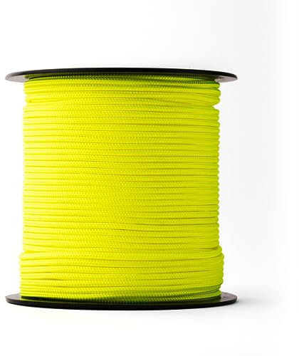 SNURO Nylonseil (3mm, 100M, Gelb) - Robustes Maurerschnur fluoreszierend für Jede Anwendung - Witterungsbeständiges Seil ideal zum Befestigen - Bruchkraft 170 kg