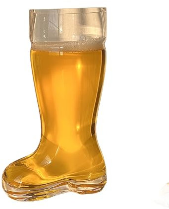 Verres à bottes Chopes à bière, chopes à bière en verre transparent créatif, cadeau for buveur de bière, verres à bière, grands verres à bière modernes, verres à bière de personnalité créative ( Color