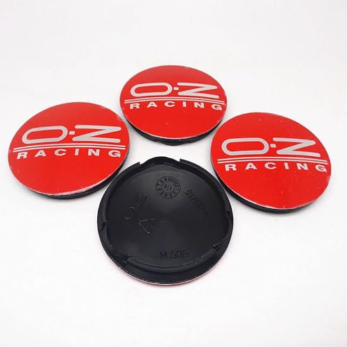 SANNITOU 4 Stück Auto Radnabenkappen für OZ Racing O.Z 62mm,nabendeckel, Auto Radkappen mit Logo, Radnaben Mittel Abdeckungen Radnabendeckel Felgenkappen Autozubehör Wasserdicht Staub