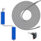 Drain Unblocker Tools 10m*6 mm Drain Snake Unblocker Flexible Plumbing Snake with Electric Adapters and Manual Tool Drain Auger for Kitchen Sink Washbasins Toilet Tub Shower Basins