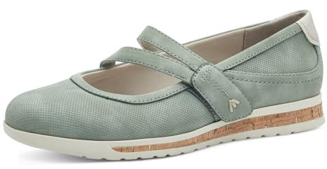 Jana Damballerinaskor med kardborreband, vegan, salvia, 38 EU