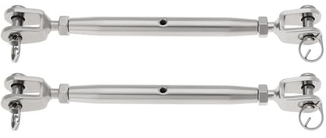 The Lord of the Tools 2 Pièces M6 Tendeur Vis Tendeur 316 Acier Inoxydable Corps Fermé Mâchoire Gréement Vis Mâchoire Tendeur Gréement Vis pour Voile Aviron