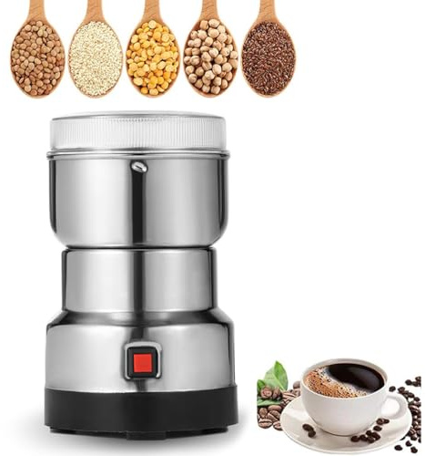 Electric Grain Mill Grinder - Multifunctional Spice Herb Pulverizer - 150g Capacity - Commercial Motor for Grinding Grains, Roots, and Flour - Efficient Stone Mill Machine