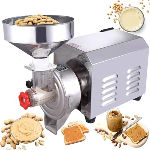 Macchina Per Burro Di Arachidi - 40 Kg/H, 2200 W, 2800 Giri/Min,Macina Cereali Elettrico Commerciale,Macchina Per Burro Di Sesamo In Acciaio Inox,Per Vari Tipi Di Frutta Secca,Arachidi,Sesamo E Noci