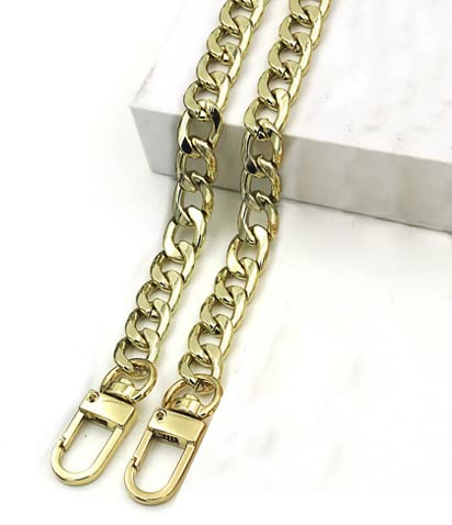 GZXXB Justerbar väskkedja 9 mm 9 mm kedjor gör det själv ersättningskedja, avtagbar väskkedja, remmar för Le for Bag-handtag Tillbehör Browbody Crossbody (Light Gold, 120)