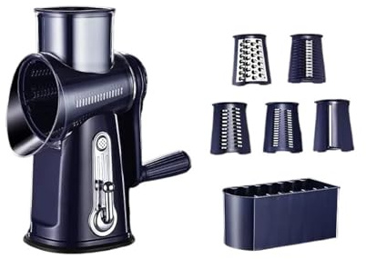 Cortador de verduras, rallador tambor Manual, multifunción, giratorio, queso, cocina, picadora, trituradora alimentos