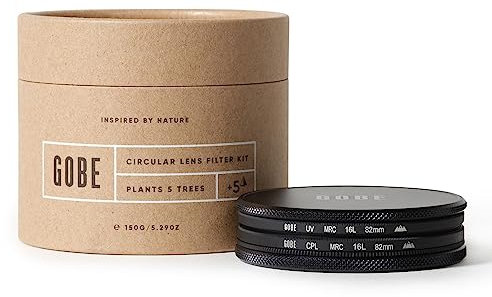 Gobe - Kit filtro UV + filtro polarizzatore circolare (CPL) per obiettivi 82 mm (Pro)