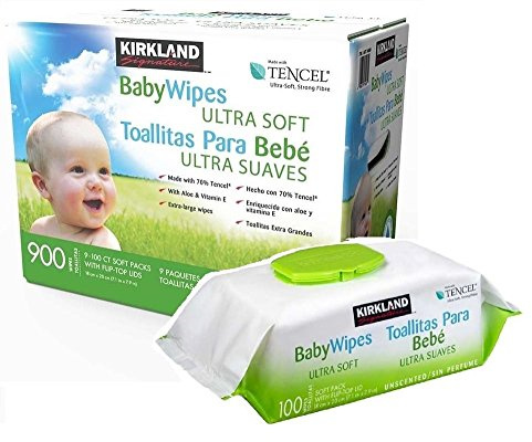 Toallitas Humedas premium Para Bebe Kirkland 900 Pzs (9 paqutes de 100 piezas en cada paquete)
