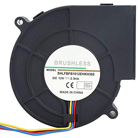 Duokon Ventilador turbo de alto volumen de aire CC para picnic, camping, equipo de calefacción, barbacoa, 12 V, 2,94 A