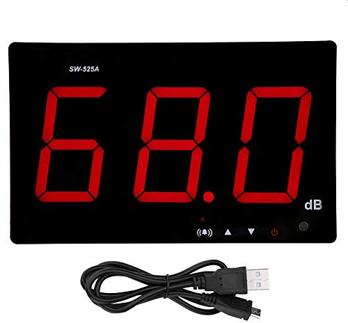 Sound Level Meter, Messbereich 30~130dB 24,4 cm LCD Display Schallpegelmessgerät Schallpegelmesser Wandbehang Dezibel Lärm Tester mit Datenlogger & Alarm