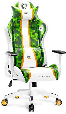 Diablo X-One 2.0 Gaming Stuhl Gamer Chair Bürostuhl Schreibtischstuhl Verstellbare Armlehnen Ergonomisches Design Nacken/-Lendenkissen Wippfunktion Craft Normal (L)