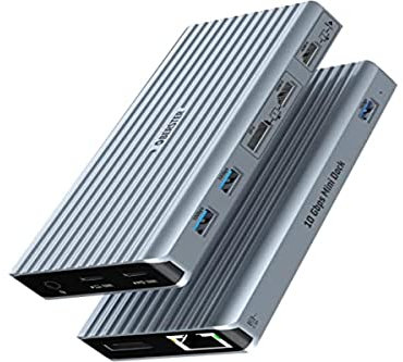 Universal Laptop Docking Station für M1/M2 MacBook Pro/Air, 11-in-1 3xUSB 3.1 10 Gbit/s Triple Display Dockingstation (2 4K HDMI, 2 DP, 100W PD, Ethernet, Audio) Typ-A/Typ-C Docks für Windows/macOS
