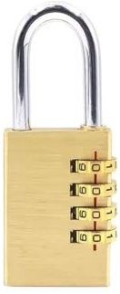 YIWONFU Vorhängeschloss Zahlenschloss, 4 Stellig Rostschutz Schloss mit Zahlencode, Wetterfestes Kombinationsschloss aus Messing für Kellertür, Gartenzäunen, Spind Fitnessstudio