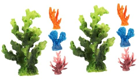 BESPORTBLE 8pièces Décorations De Artificiel pour Aquarium De Plantes Résistantes Et Réalistes pour Aménager Votre Poissonnière Décor Chic Et pour Maison Et Bureau