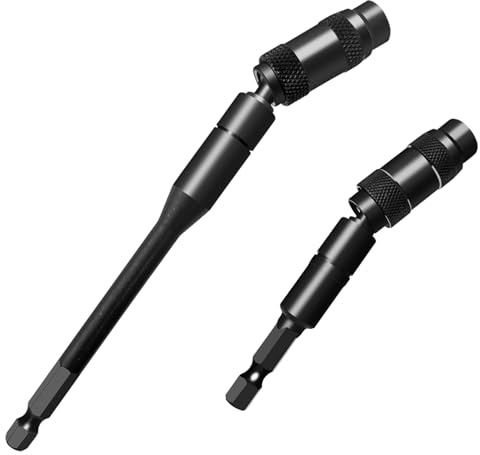 SyiXute 2 Piezas Porta-Puntas Magnético 1/4,144 +92 mm Portapuntas Magnético Giratorio,Hex Shank Bit Holder Cambio con Modo de Giro de 20° para Espacios Estrechos o Esquinas