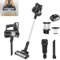 3-in-1 Cordless Standing Vacuum Cleaner, Self-Standing Stick Vacuum with LED&Wall Mount,15000Pa Powerful Cordless Vacuum with Dual Speeds&Filter&Dust Cup,Stick Hoover for Hard Floors, Pet Hair