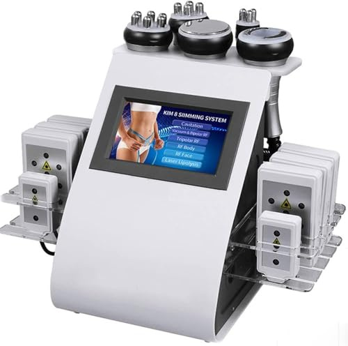 40k Cavitation Machine, 6 in 1 Vacuum Multipolar Radio Frequency Machine, Body Shaping Machine for Shaping, Lifting and Tightening, Reduction Device for Spa, Salon and Home Use