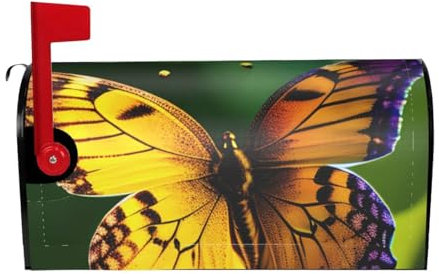 Bella protezione della cassetta postale magnetica alla moda stampata farfalla lucida impermeabile personalizzata copertura per cassette postali