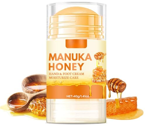 Honey Foot Cream - Foot Cream For Cracked Heels And Dry Skin - Deep Hydration Foot Moisturiser - Intensive Moisturizing Foot Care Stick - Daily Skin Care Hands & Feet Anti-Dry And Anti-Crack