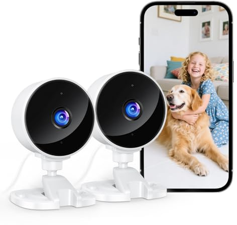 YOTON WS01 Indoor Camera for House Security, Pet Cam, Baby Monitor, 2 Pack