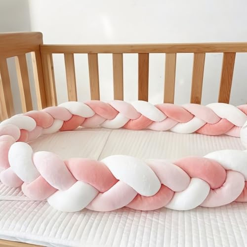 PTKG Trenza Almohada de Serpiente de Nudo Chichonera Cuna Adecuado CojíN Alfombra AnticolisióN AnticolisióN Chichonera Regalo de DecoracióN de Habitaciones de NiñAs,G14,250CM