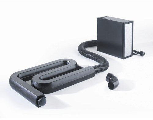 Amphora Equatair - Recuperatore di Calore per Camino Aperto, Design da Tavolo per Caminetto, Nero, 50 cm x 8 cm x 20 cm, Telecomandato, 35 W, 230 m3/h