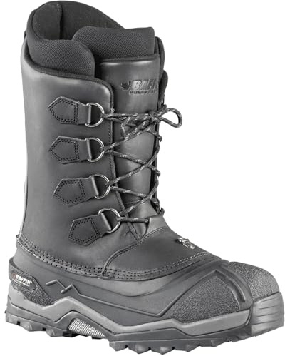 Baffin Men's CONTROL MAX Winter Boots | Lightweight Waterproof Insulated Extreme-Weather Leather Boots | Snowshoe Compatible, Black, 9