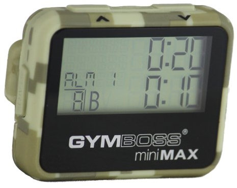 Gymboss miniMAX Intervalltimer und Stoppuhr Camouflage/Hellbraun SOFTBESCHICHTUNG