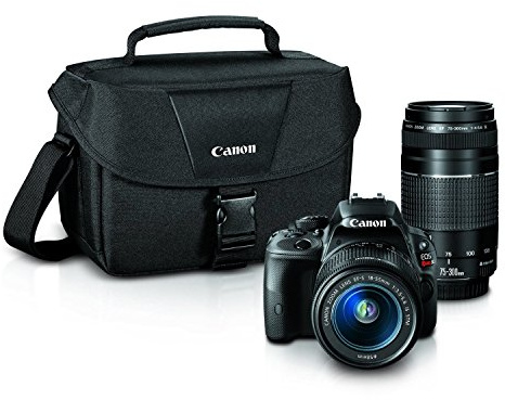 Canon EOS Rebel SL1 Digital SLR with 18-55mm STM + 75-300mm f/4-5.6 III Lens Bundle (Black)