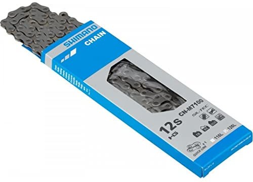 Shimano Unisex – Erwachsene M 7100 Kette, Black/Gray, 12 Fach