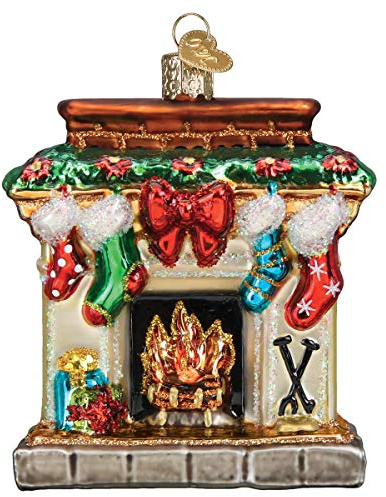 Old World Christmas Holiday Hearth Glass Blown Ornaments for Christmas Tree